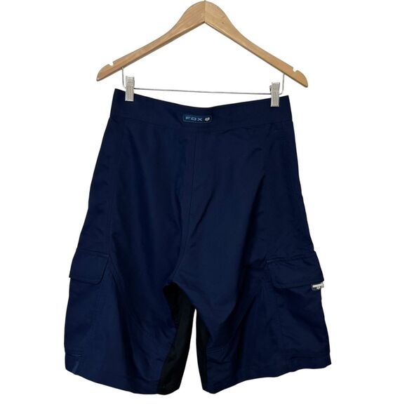 Fox Racing Mens Size 30 Swim Board Shorts Cargo Blue Black Colorblock - Picture 9 of 13